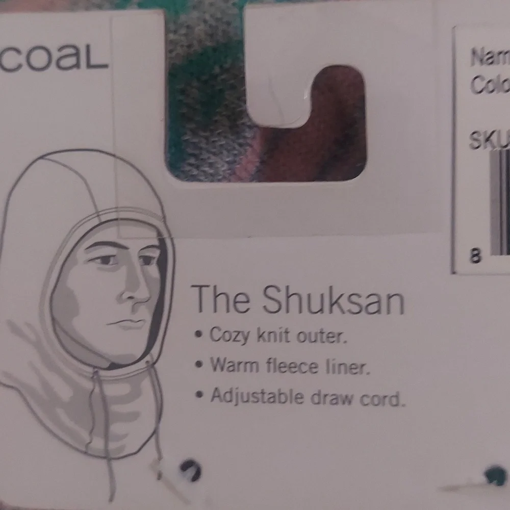 Coal The Shuksan Light Grey Women Face Neck Mask Knit Fleece Protector NEW